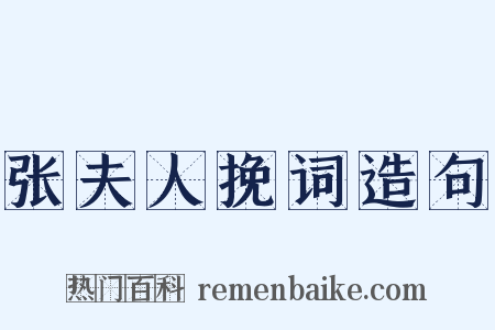 张夫人挽词造句是什么意思的图片